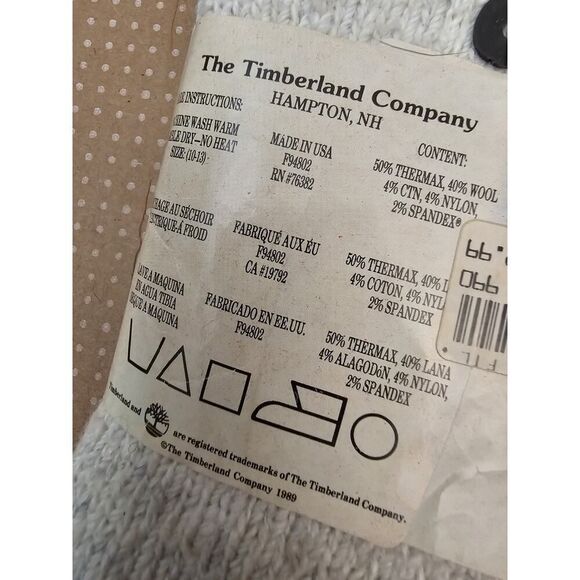 Vintage TIMBERLAND Du Pont Thermax Wool Blend MEN'S SOCKS SIZE 10-13 Rare - Picture 7 of 9